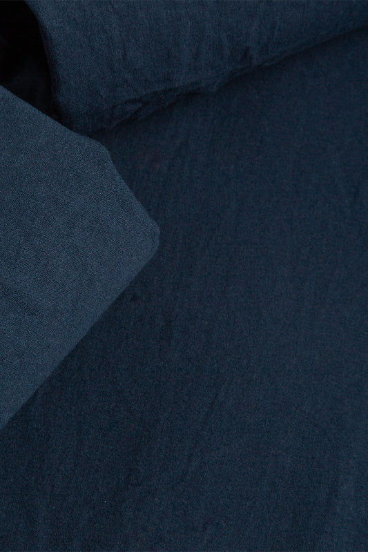 Navy Washed Linen Duvet Set